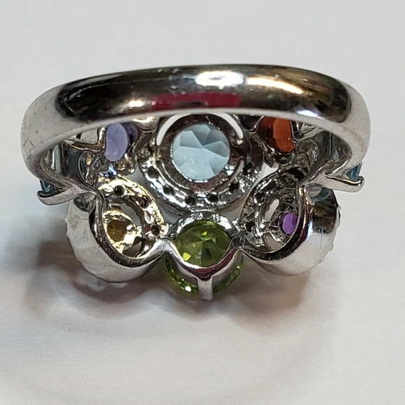 Multi stone semi prescious ring - Picture 6 of 11